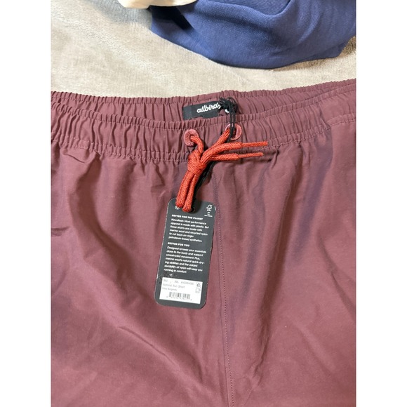 NWT allbirds Size XXL Men Natural Run Shorts Maroon Red Athletic Gym Training 7" - Picture 4 of 9